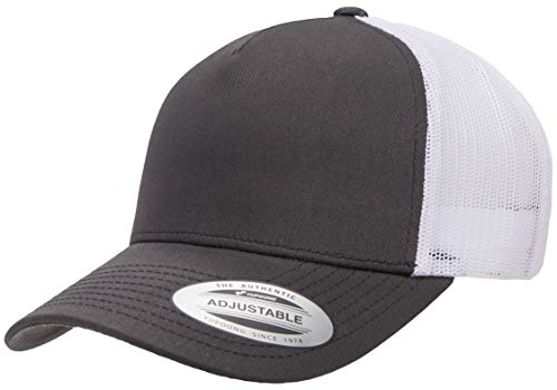 Yupoong Men's Yp Classics 5-Panel Retro Trucker Cap-2-tone - color: Charcoal/White