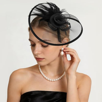 Fascinators Headband Derby Hat for Women Tea Party Hat Classic Hair Accessories for Women