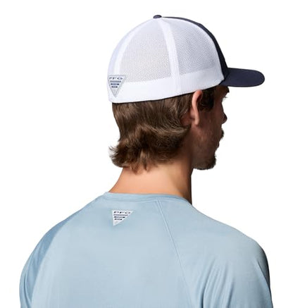 Columbia Unisex PFG Logo Mesh Ball Cap - color: Nocturnal/White/Us Fish Flag, size: Large-X-Large