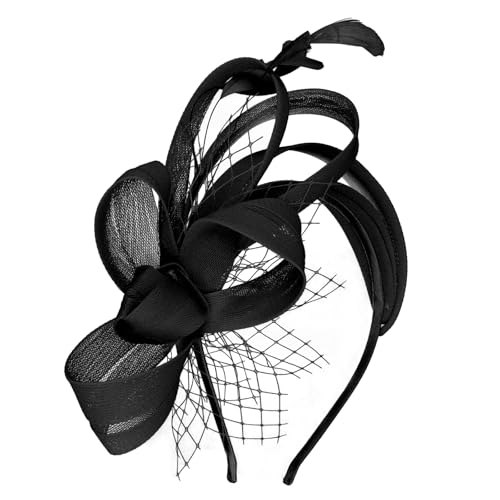 Fascinators Hats for Women, Fascinator Headband Tea Party Hat - color: Black