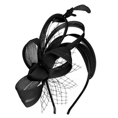 Fascinators Hats for Women, Fascinator Headband Tea Party Hat - color: Black