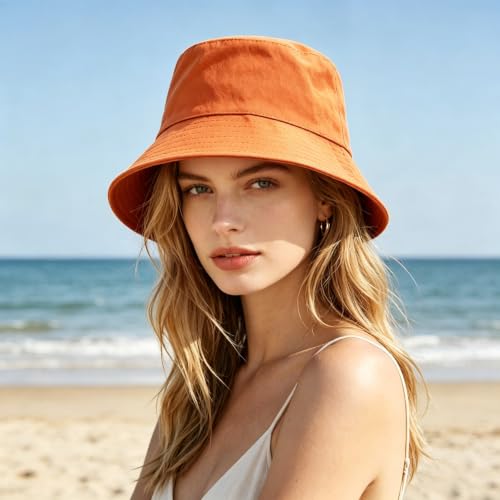 Colorful Bucket Hat - color: Orange