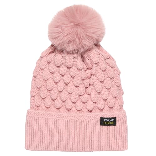 Polar Extreme Women's Knit Beanie and Skull Cap, Warm Winter Hat, One Size Fits Most - color: Pink