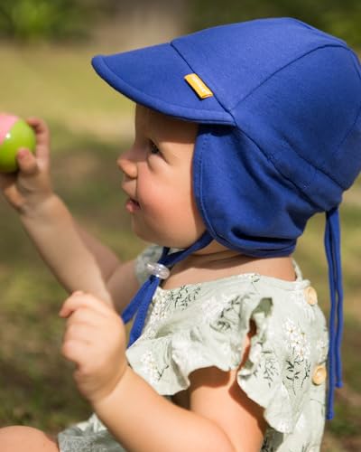 FURTALK Baby Sun Hat UPF 50+ UV Ray Sun Protection Cotton Toddler Hats for Boys Girls - color: Royal Blue, size: 6-24 Months