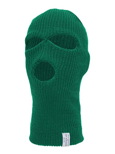 TOP HEADWEAR 3-Hole Winter Ski Mask - color: Kelly Green