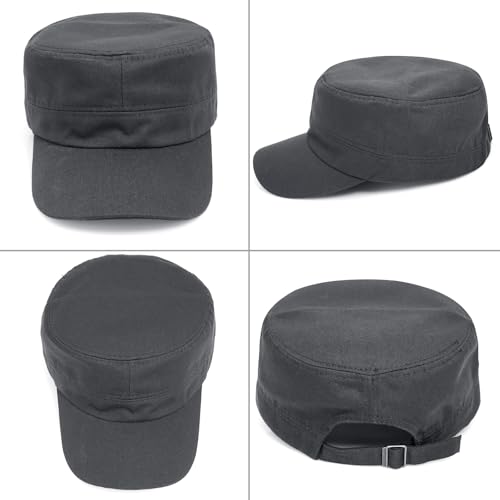 Unisex Basic Cadet Army Caps Everyday Military Style Hat - color: Grey