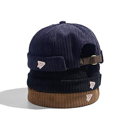 jerague Beanie Hat for Men Women Brimless Cuffed Hat Skullcap Watch Cap Adjustable - color: A2-black