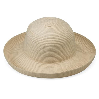 Wallaroo Hat Company Women's Sydney Sun Hat - UPF 30+ Sun Protection, Packable, Adjustable - Beach, Travel, Wide Brim - color: Ivory