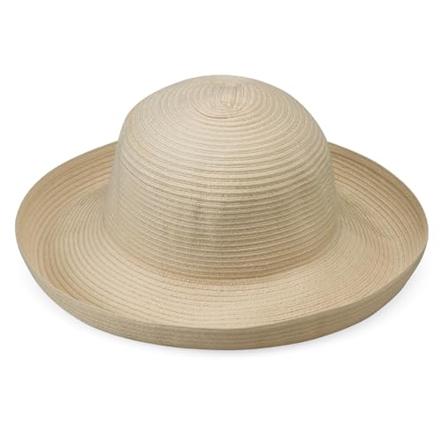 Wallaroo Hat Company Women's Sydney Sun Hat - UPF 30+ Sun Protection, Packable, Adjustable - Beach, Travel, Wide Brim - color: Ivory