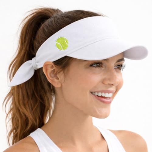Women’s Adjustable Sports Visor – UV Protection, Lightweight for Golf, Tennis & Running, One Size, Standard - color: Blanco 2, size: One Size