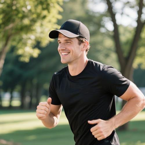 Quick Dry Trucker Hat for Men & Women Workouts Hats - color: Black