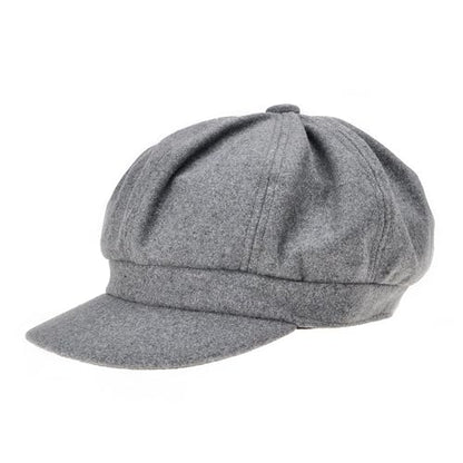 ZLYC Women Classic Newsboy Cap Visor 8 Panel Gatsby Cabbie Paperboy Hat - color: Gray