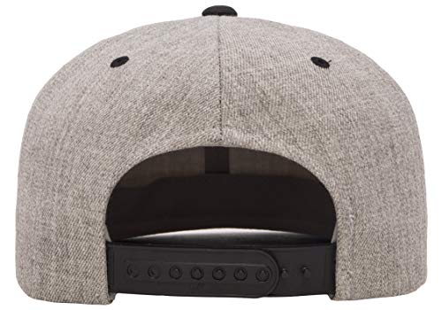 Flexfit Unisex Adult Yp Classics Premium Snapback Cap – 2-Tone - color: Heather/Black
