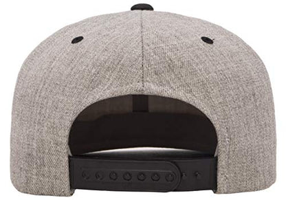 Flexfit Unisex Adult Yp Classics Premium Snapback Cap – 2-Tone - color: Heather/Black