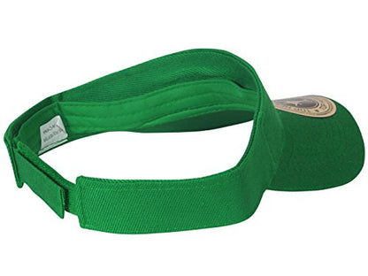 TOP HEADWEAR Solid Adjustable Blank Visor - color: Kelly Green