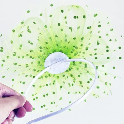 WLBON Fascinators Hat 20s 50s Headband Hair Clips Flower Mesh Veil Feather Headpiece Headwear Women Halloween Carnival Cocktail Wedding Church Cosplay Dress Up Birthday Tea Party Accessories Green - color: Light Green
