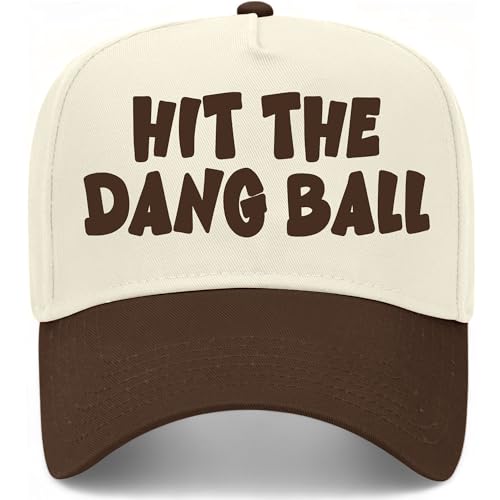Hit The Dang Ball V2 Hat - color: Brown/Natural