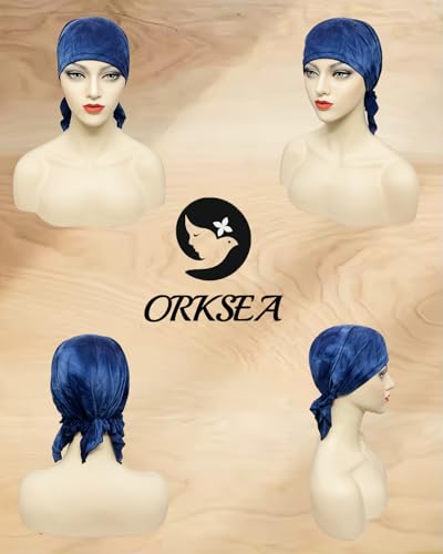 Chemo Headwear for Women Head Scarf Hats Beanie Coverings Scarves - color: Blue1