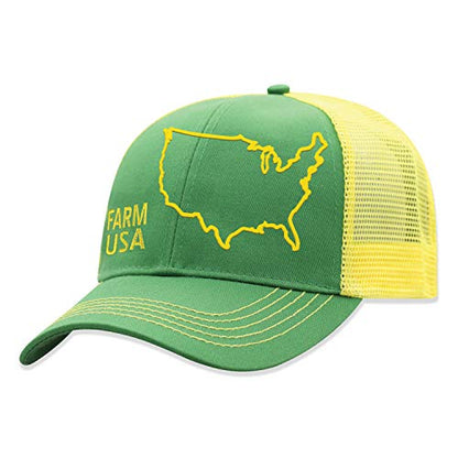 John Deere Farm State Pride Contrast Mesh Back Core Baseball Cap - color: Farm Usa