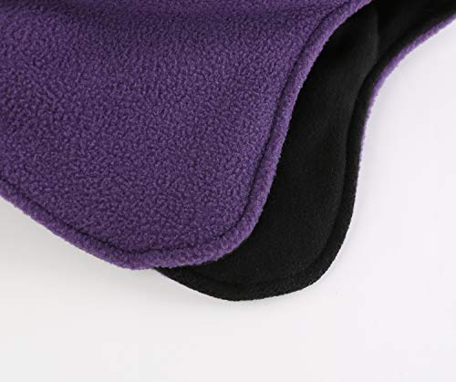 Home Prefer Mens Womens Warm Fleece Beanie Earflap Winter Hat Outdoor Winter Cap - color: Purple