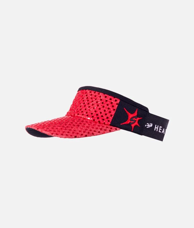 Sparkle Headsweats Running Visor - color: Red