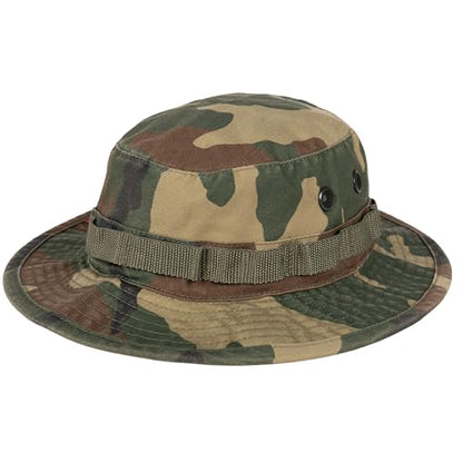 Boonie Hat - color: Woodland Camo, size: 7 1/2