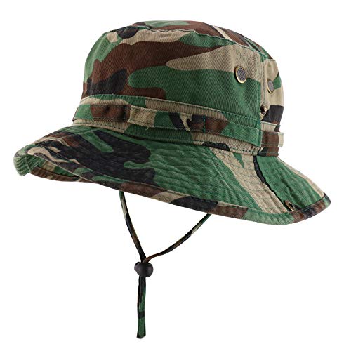 Armycrew Big Oversized Jungle Boonie Bucket Hat with Chin String Fits Upto XXXL - color: Camo, size: XX-Large-3X-Large