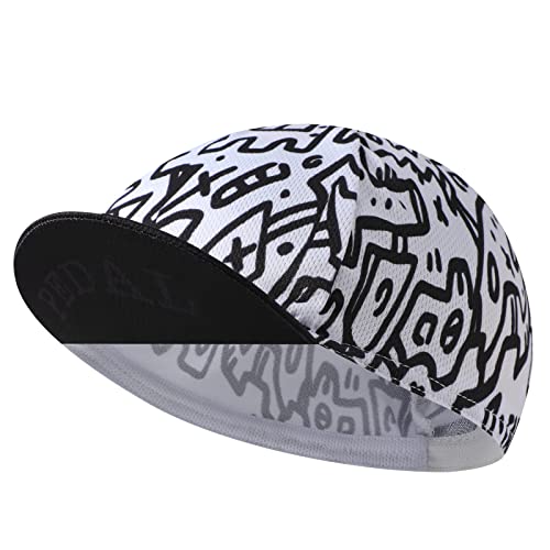 Man's Cycling Cap - Polyester Road Cycling Hat-Under Helmet - Cycling Helmet Liner Breathable&Sweat Uptake - color: Black Aa