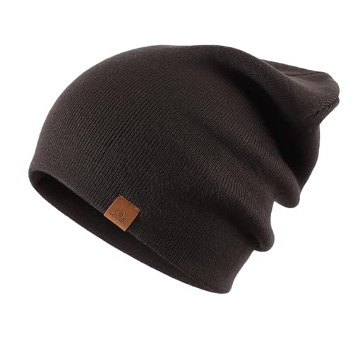 Home Prefer Mens Winter Hats Acrylic Knit Cuff Beanie Cap Warm Womens Beanie Hat - color: Carbon Grey