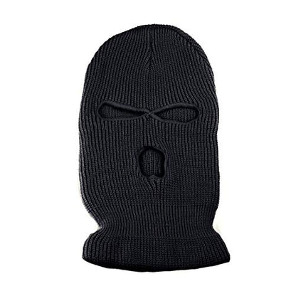 3-Hole Ski Face Mask Balaclava for Men and Women,Set of 2 - color: Black+white