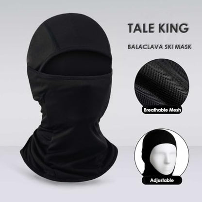 Ski Mask Balaclava Motorcycle Summer Face Mask Shiesty Mask for Men Women - color: Black + Black