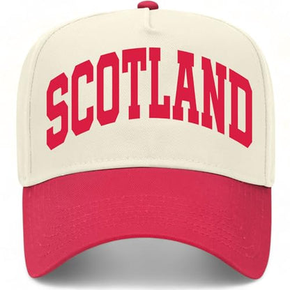 Scotland Collegiate Hat - color: Red/Natural