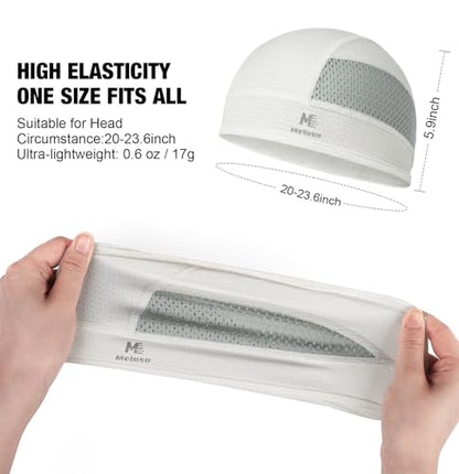 MELASA Cooling Skull Cap Breathable Sweat-Wicking Under Helmet - color: White