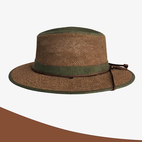 Henschel Hats Original Aussie Breezer Sun Hat for Summer Outdoor Use - color: Distressed Gold, size: Large