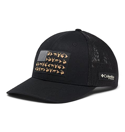 Columbia Unisex PHG Game Flag Mesh Ball Cap - color: Black, size: XX-Large