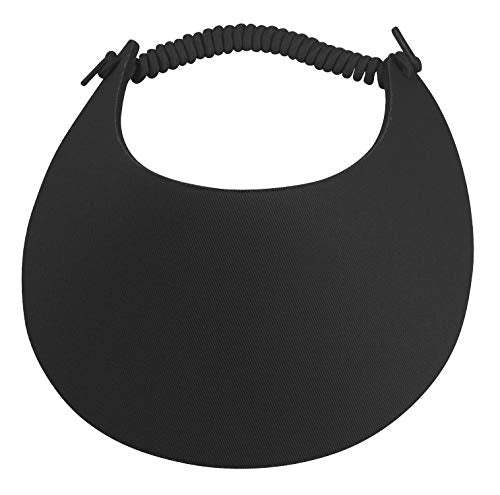 TOP HEADWEAR Women's Cotton Foam Visor- Stretch Sun Protection Hat - color: Black