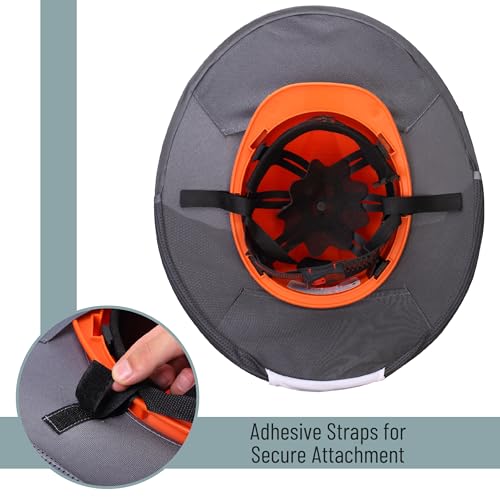 UNCO- Hard Hat Sun Shield, 2 Pack, Yellow and Gray, Full & Standard Brim Mesh Sunshade High Visibility Reflective, Hard Hat Accessories - color: Yellow and Gray, size: 2 Pack