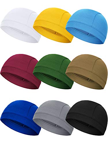 SATINIOR 9 Pcs Skull Caps Helmet Liner, Women Men - color: Chic Colors