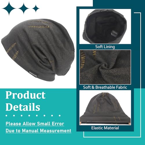 Ruphedy Men Slouchy Beanie Summer Long Oversize Thin Lightweight Skull Cap B011h - color: B402-yellow, size: One Size