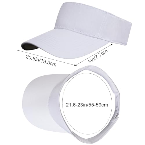 Dxhycc Sport Sun Visor Hats for Women Men - color: White