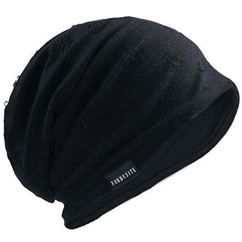VECRY Men Slouch Hollow Beanie Thin Summer Cap Skullcap - color: Lace Sblack1