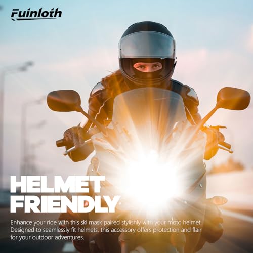 Fuinloth Balaclava Ski Mask, Motorcycle Summer Thin Cooling UV Protection - color: Green Camo
