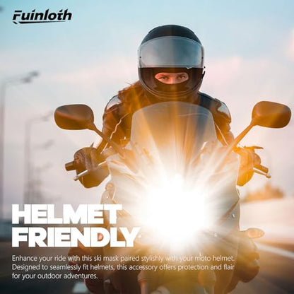 Fuinloth Balaclava Ski Mask, Motorcycle Summer Thin Cooling UV Protection - color: Jungle Leaf