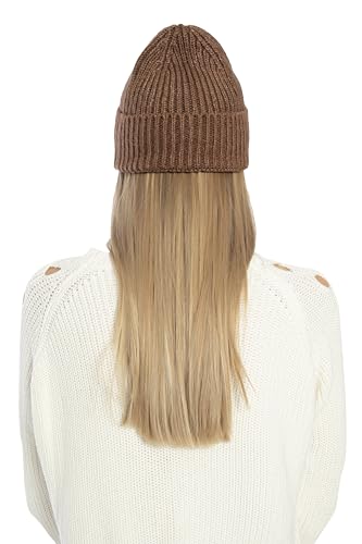 Seamless Beanie Cap, Acrylic Unisex Winter Beanie - color: Brown