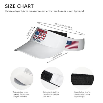 United States 250th Anniversary Hat America Patriotic Visor Caps for Women Men Adjustable Sun Hat - color: Usa 250th Anniversary 8