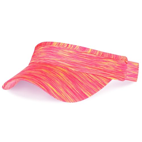 Marrywindix 1 Piece Sun Visor Hat Stretch Headband Sport Wear Athletic Visor Cap for Women and Men - color: Pink