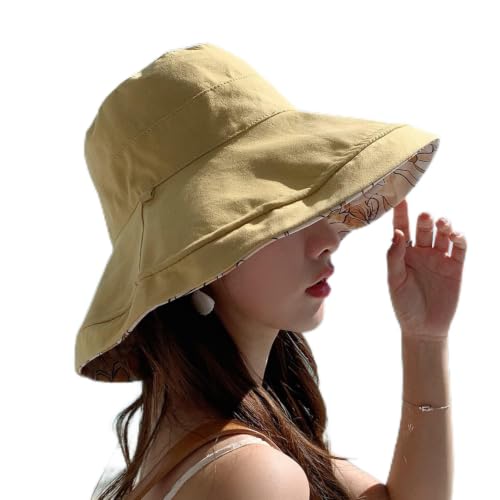 FaroDor Women's Reversible Bucket Hat UV Protection Packable Travel Cap Wide Brim Sun Hats 2026 - color: 4yellow2
