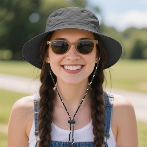 Durio Waterproof Bucket Hats for Woman UPF 50+ Sun Hat - color: Gray