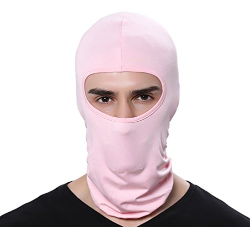 Pack of 3 Ski Mask Bandana Face Hat for Outdoor Airsoft Motorcycle Hood Helmet Balaclavas Headwear - color: Pink