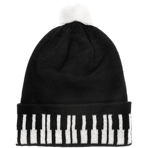 Music Beanies/Assorted Designs, Styles, & Colors - color: Cuffed, style: Keyboard